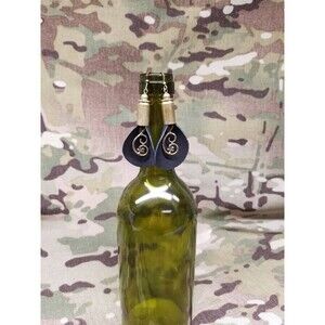 Up-Cycled Spent Brass Black Leather Teardrop Brass Charm Bullet Shell Earrings